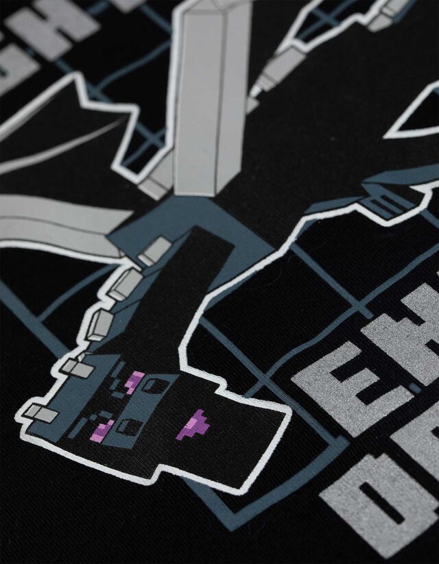 Hosszú ujjú felső - Minecraft - fekete