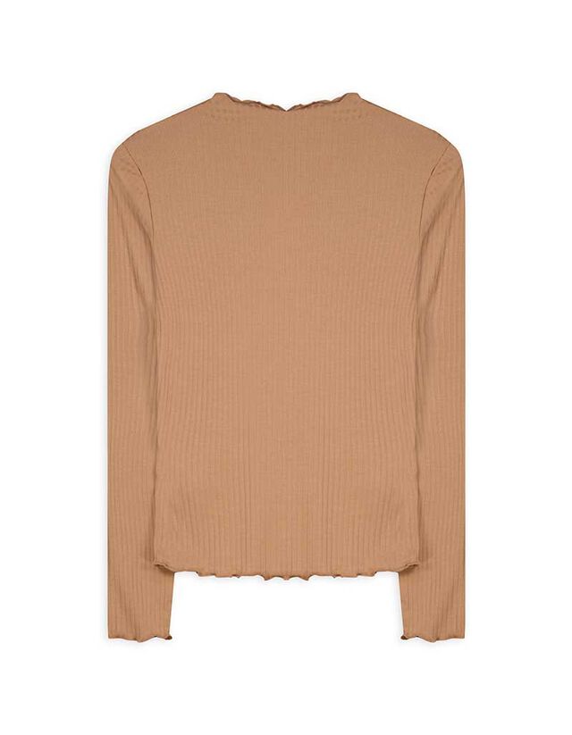 Hosszú ujjú felső - Bordázott - fekete