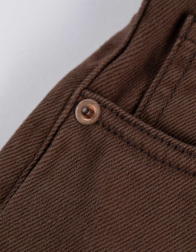 Farmernadrág - Magas derekú - barna