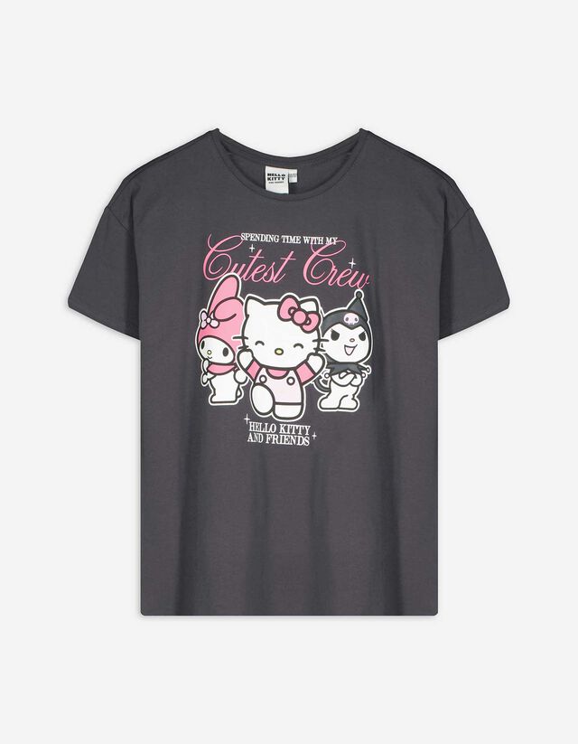 Póló - Hello Kitty - sötétszürke