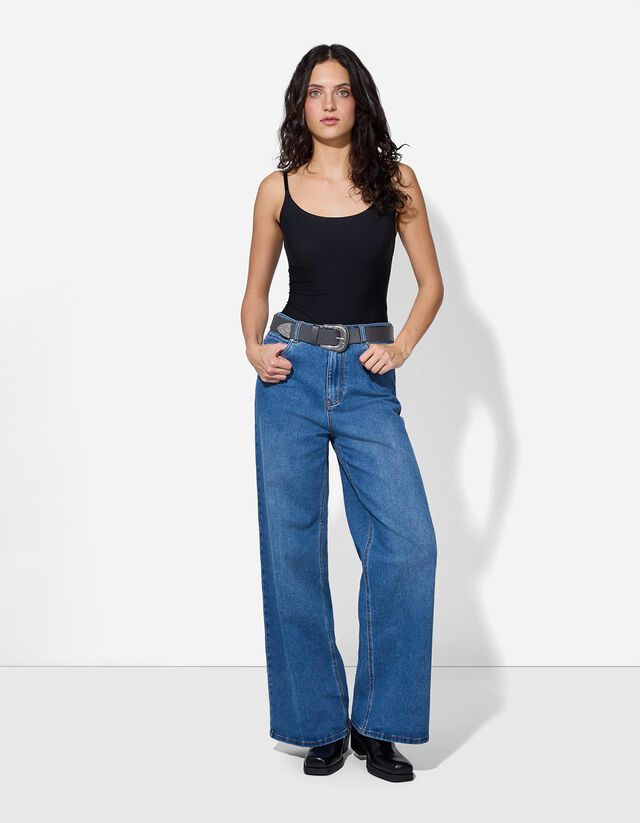 Öv - Bőrhatású - fekete