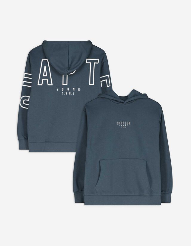 Kapucnis felső - Túlméretezett fazon - feher