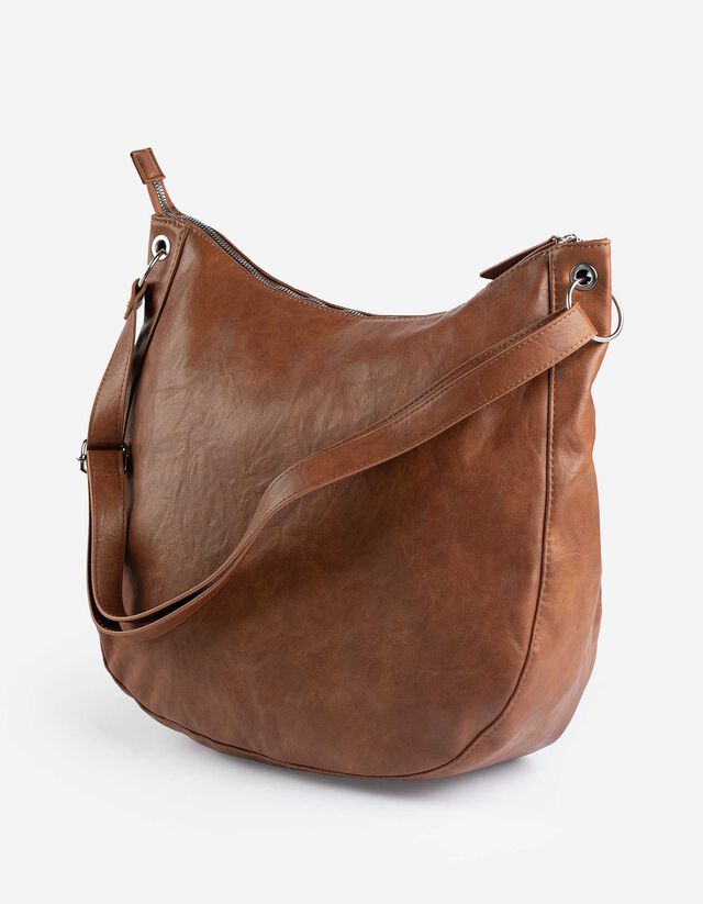 Táska - Bőrhatású - barna