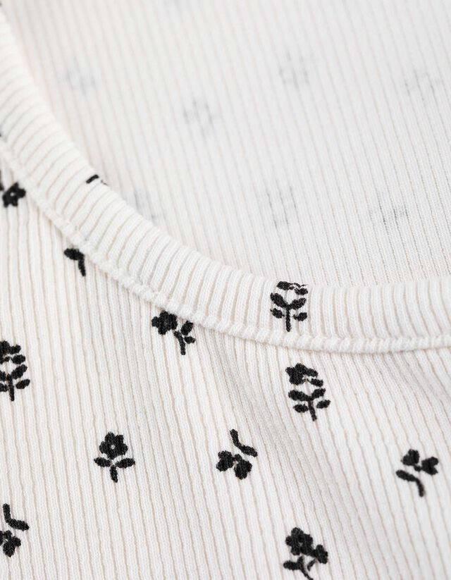 Póló - Bordázott - feher