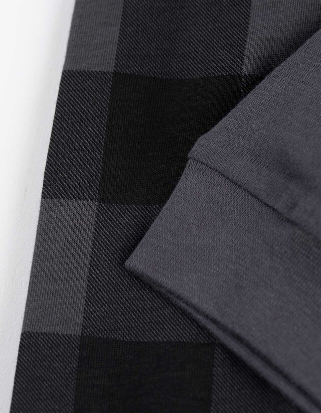 Felsőből és nadrágból álló pizsama szett - Dzsörzé - sötétszürke