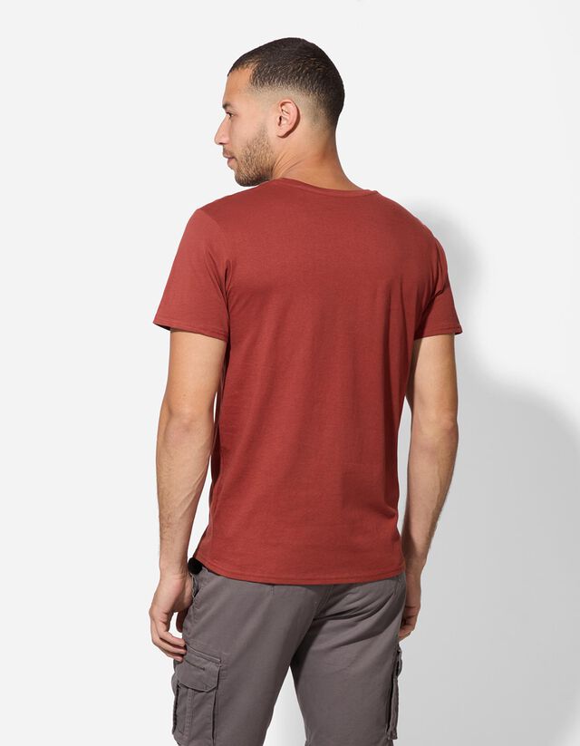 Póló - Kerek nyakkivágás - mélyvörös