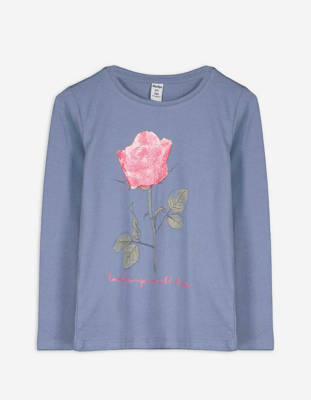 Hosszú ujjú felső - Pamut - vilagos szurke