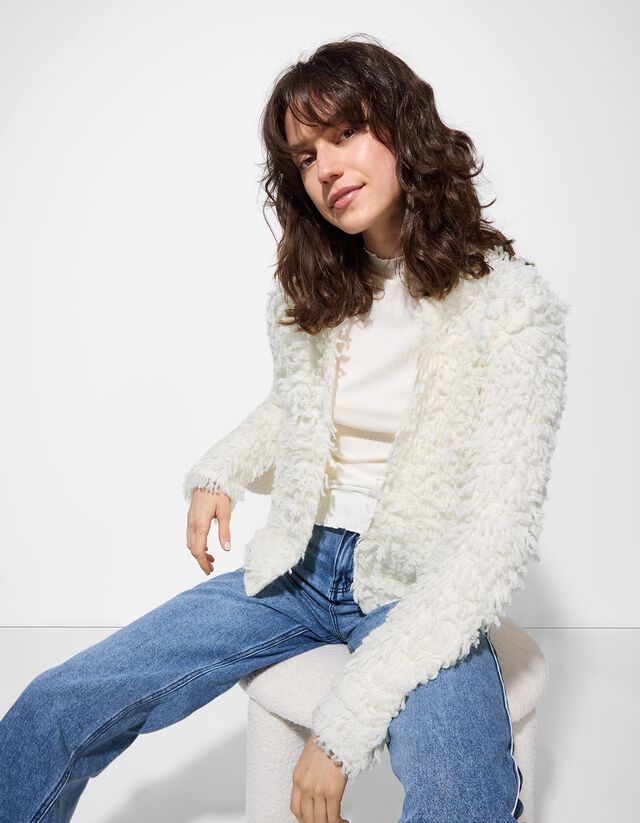 Kardigán - Normál fazon - feher