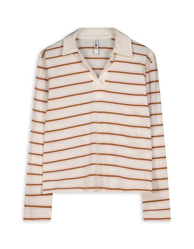 Hosszú ujjú póló - Csíkos - feher