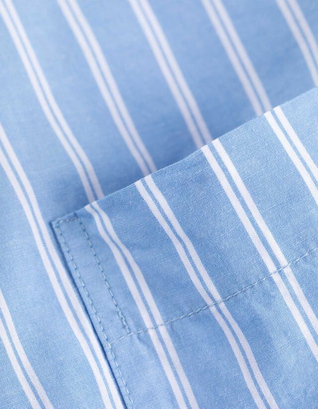 Felsőből és nadrágból álló pizsama szett - Szőtt szövet - feher