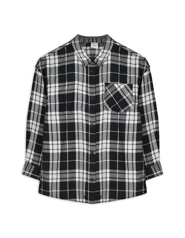 Női ing - Kockás - bézs