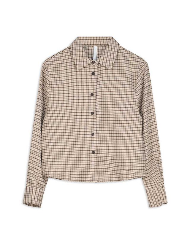 Blúz - Kockás - bézs