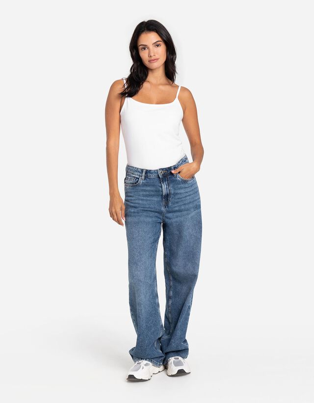 Ujjatlan felső - Spagettipántos - vilagos szurke