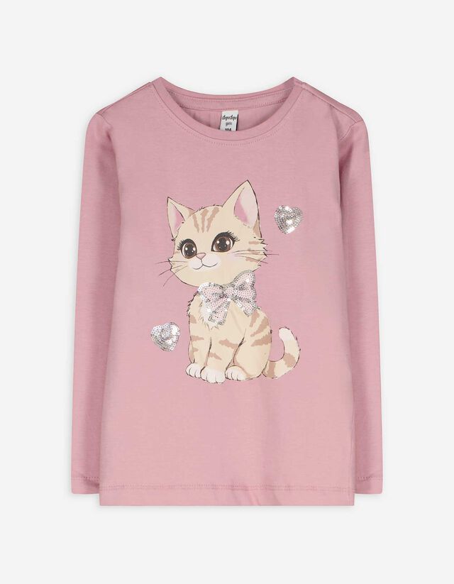 Hosszú ujjú felső - Egyszínű - lila