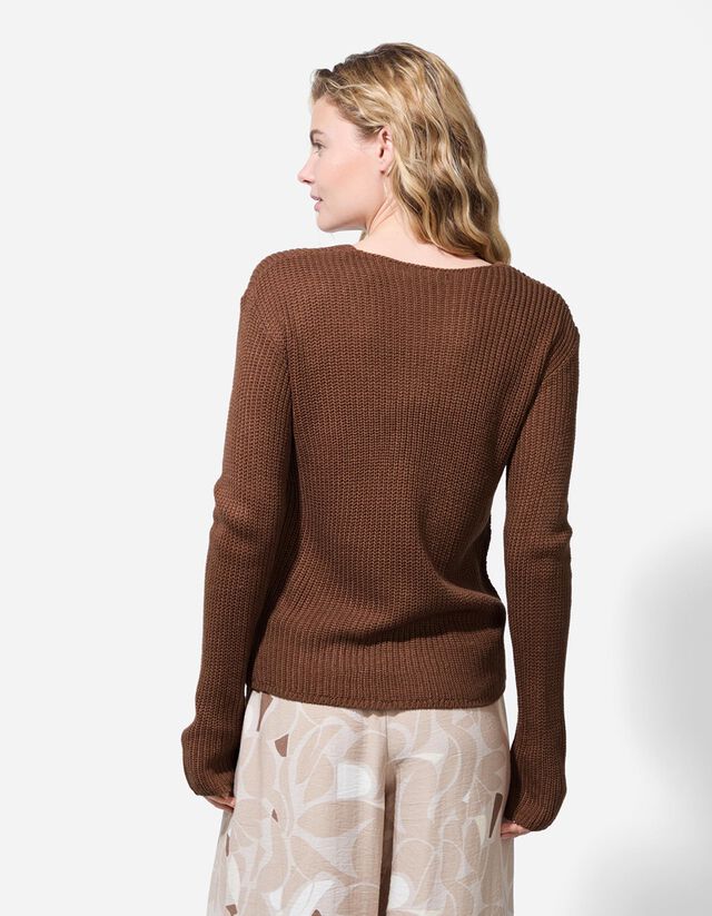 Pulóver - Egyszínű - barna