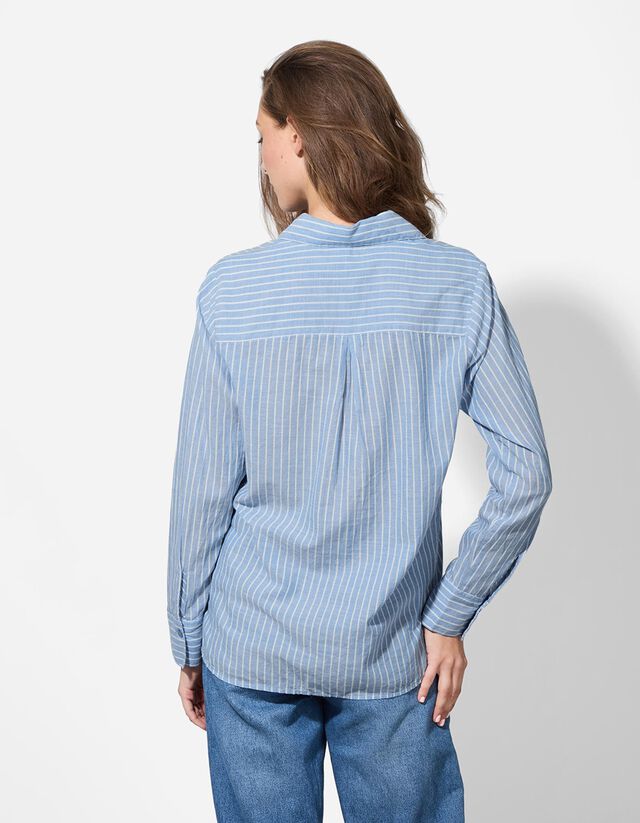 Férfi ing - Csíkos - kék