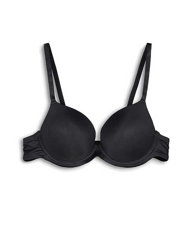 Sima felületű melltartó - mikroszálas - fekete