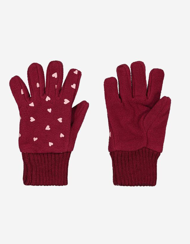 Kesztyű - Elszórt nyomott minta - pink