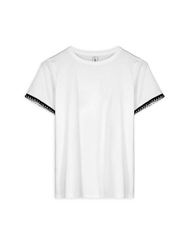 Póló - Gyöngyökkel díszítve - vilagos zold