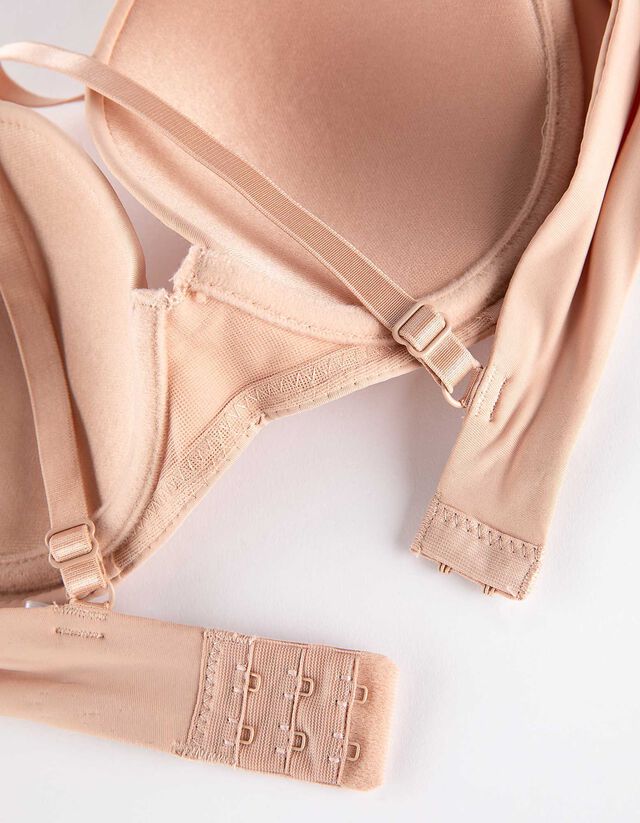 Sima felületű melltartó - mikroszálas - rozsaszin