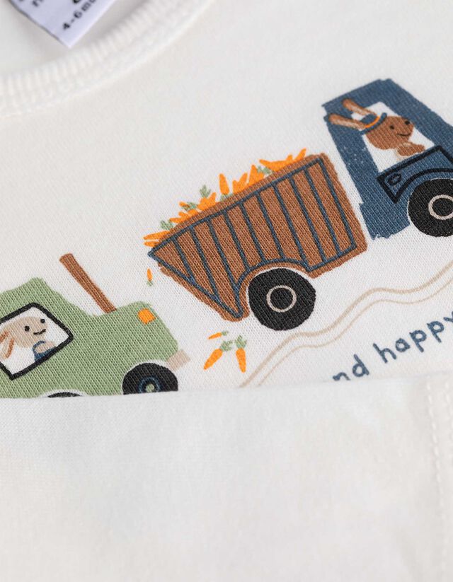 hosszú ujjú body, nadrág és sapka - Ajándékcsomag - feher