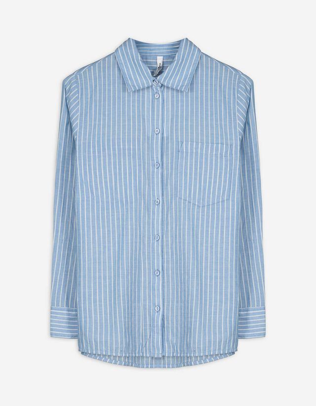 Férfi ing - Csíkos - kék