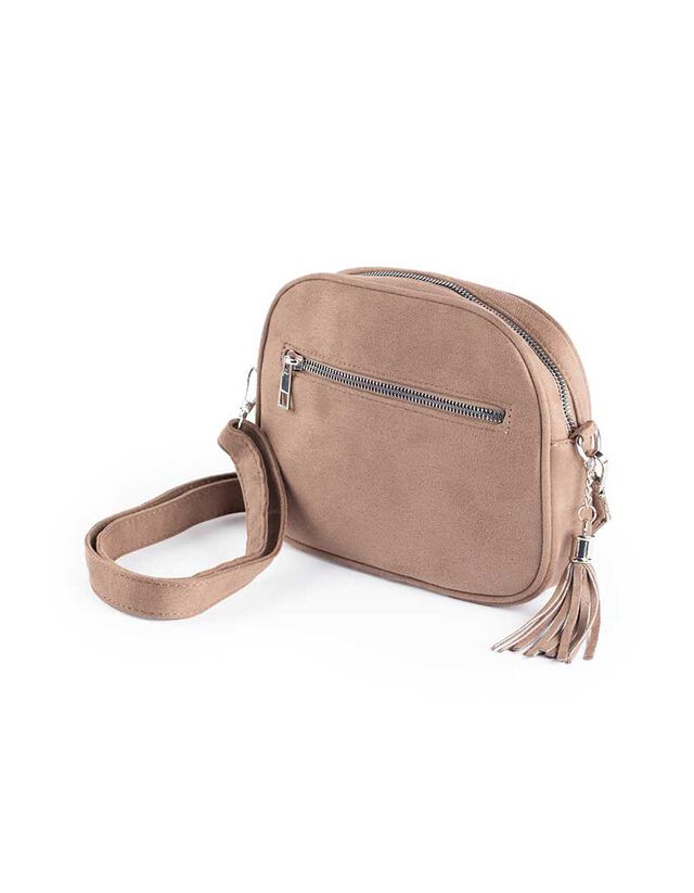 Retikül - Velúr utánzat - sötétbarna