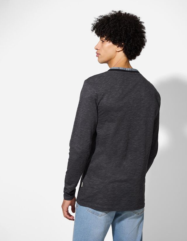 Hosszú ujjú felső - Kétrétegű hatás - zöld