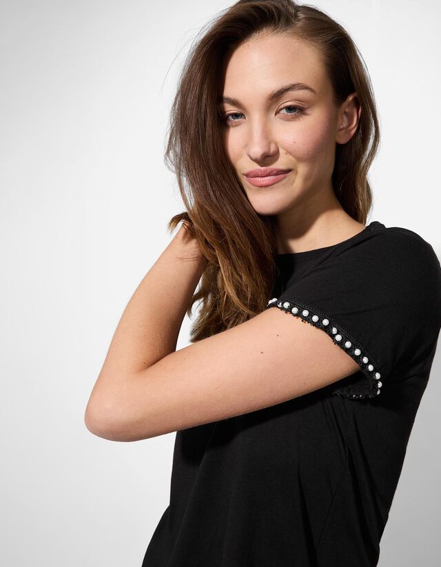 Póló - Gyöngyökkel díszítve - vilagos zold