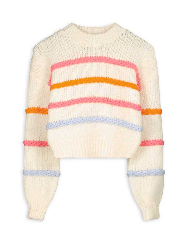 Pulóver - Csíkos - feher