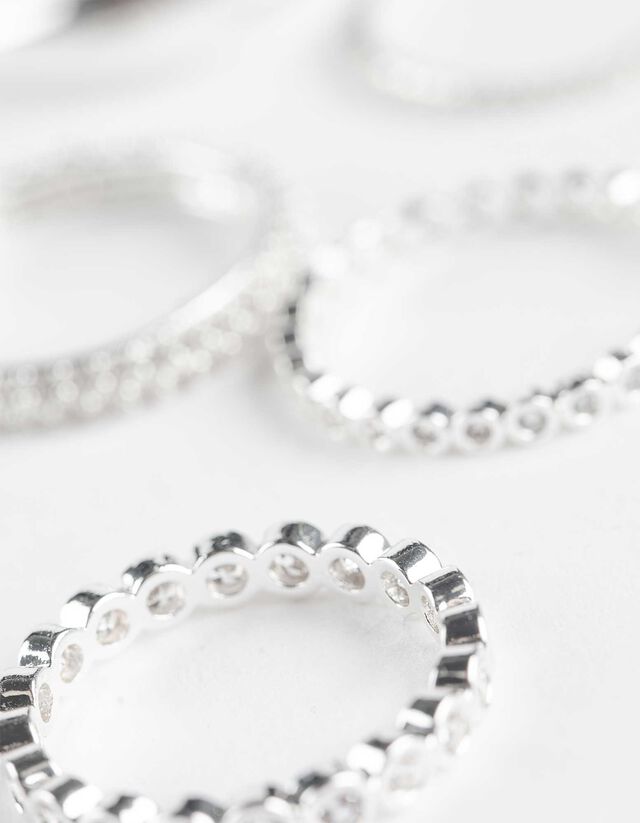 Gyűrű - 5 db-os csomag - ezust