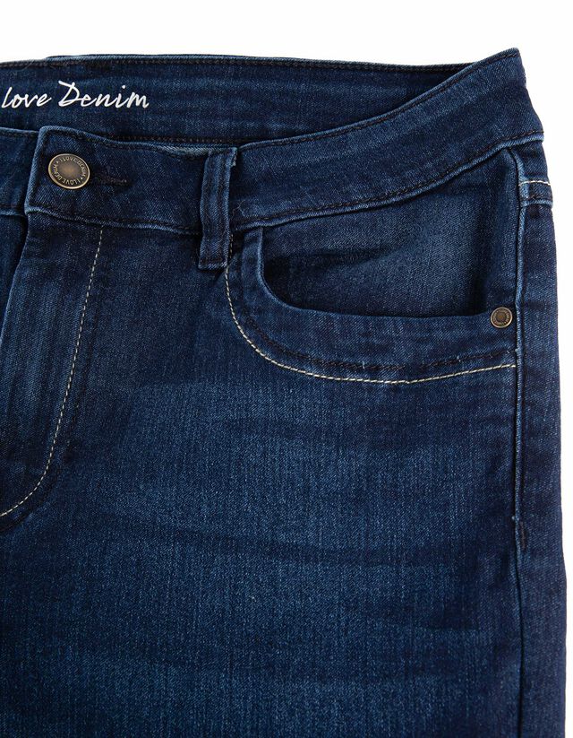 Farmernadrág - Varrásba állított zseb - sotetkek