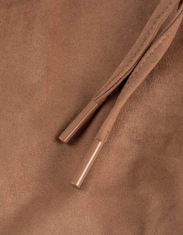 Nadrág - Velúr utánzat - sötétbarna