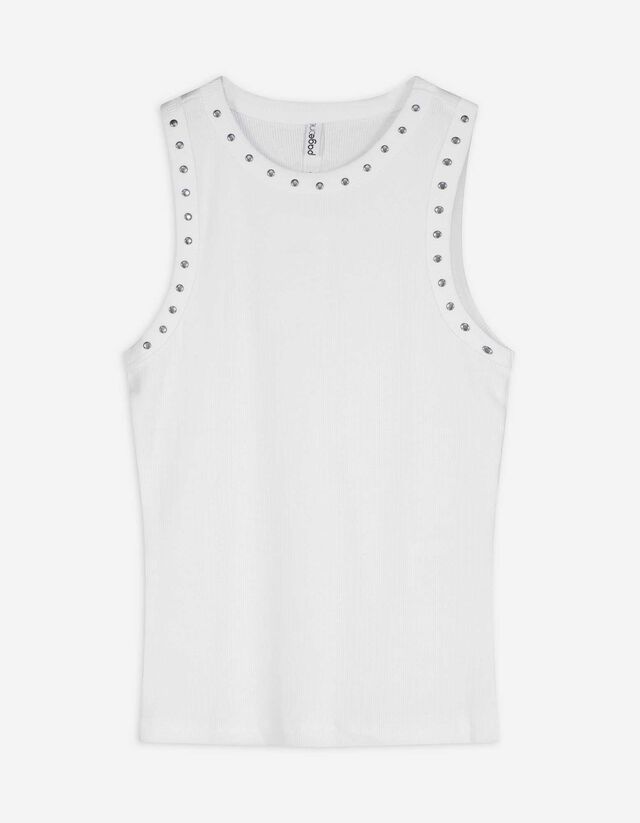 Ujjatlan felső - Szegecselt - piros