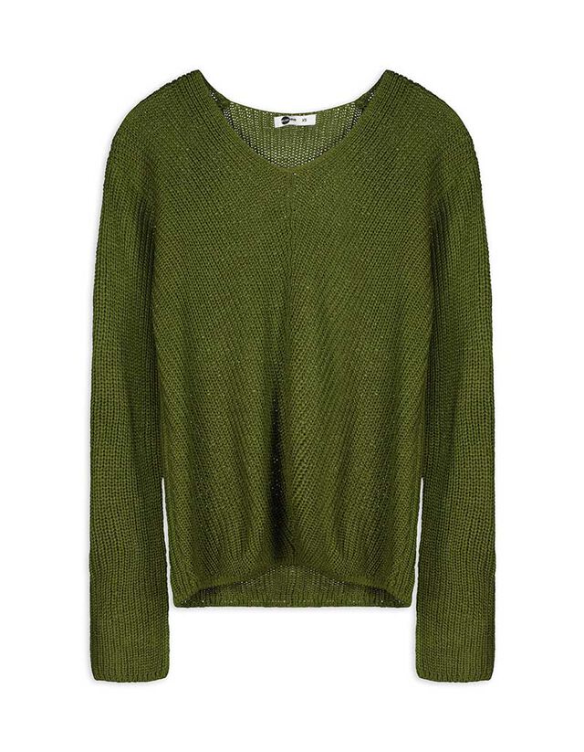 Pulóver - Egyszínű - barna