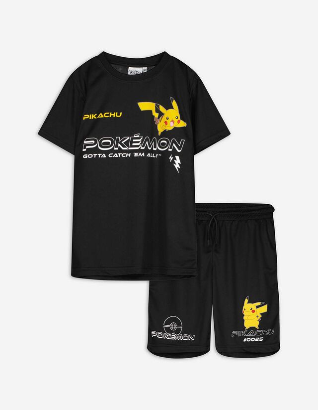 Póló és rövidnadrág készlet - Pokémon - fekete