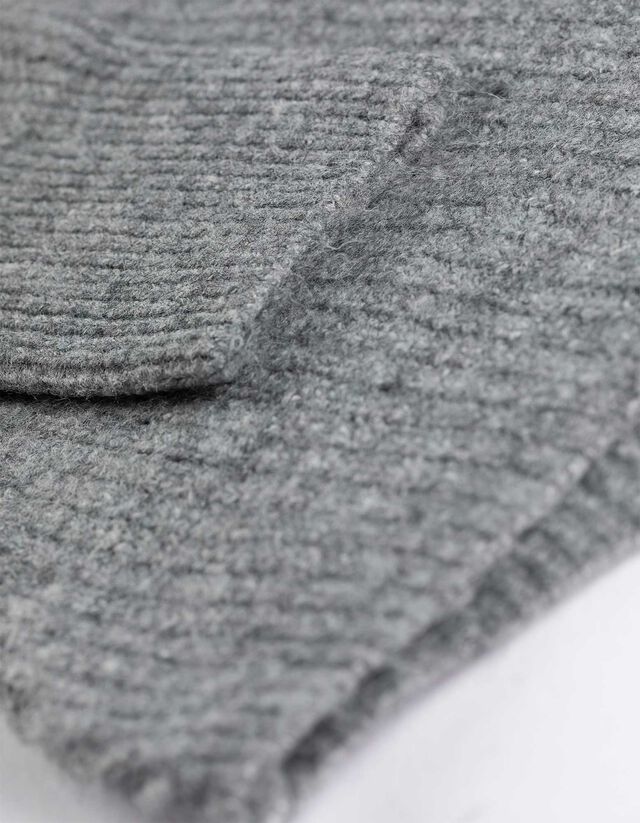 Pulóver - V-kivágás - bézs