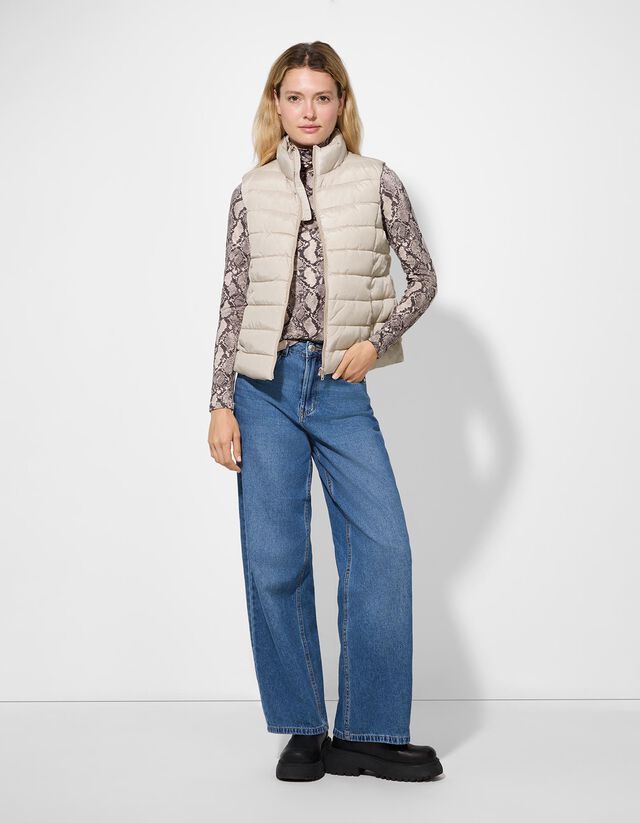 Steppelt mellény - Egyszínű - világos barna