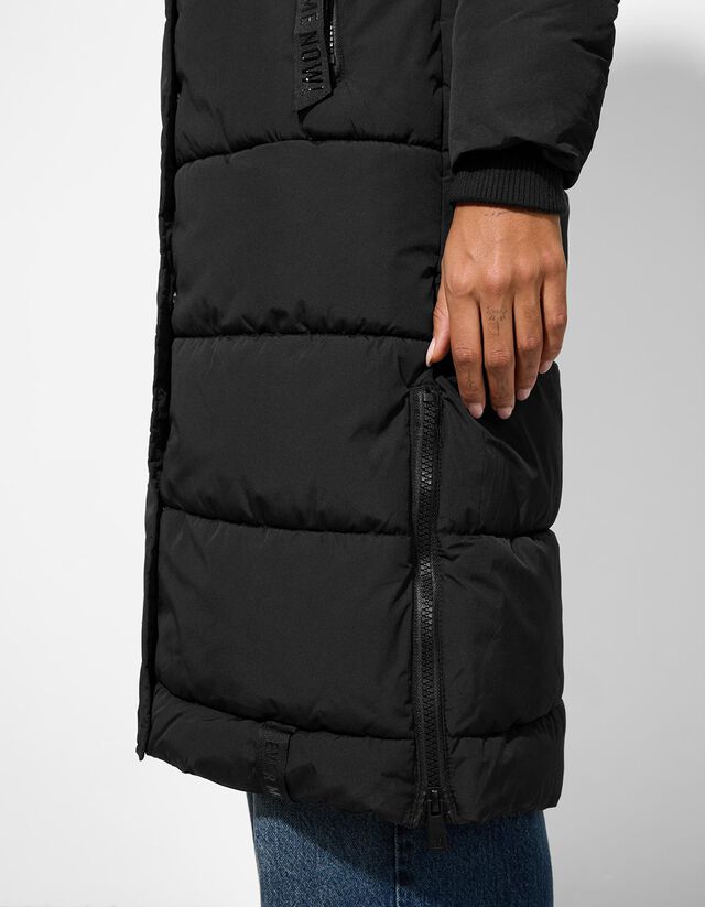 Steppelt kabát - Állítható derék - fekete