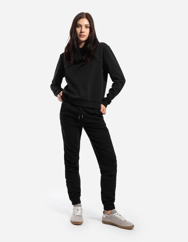 Kapucnis felső - Normál fazon - fekete