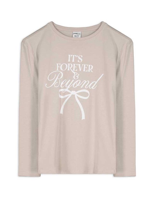 Hosszú ujjú felső - Elülső nyomtatás - pink