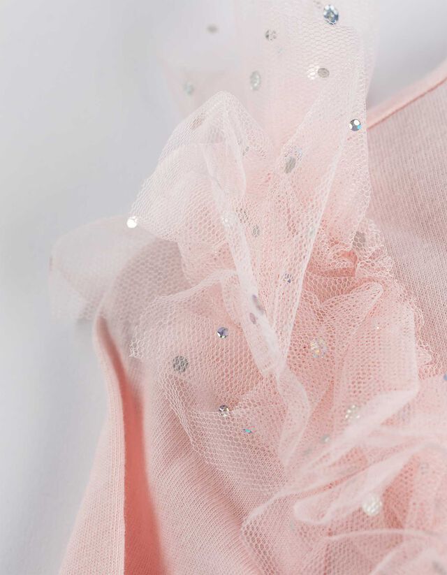 Hosszú ujjú felső - Egyszínű - rozsaszin