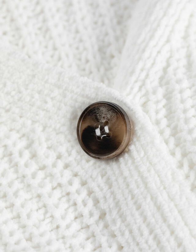 Kötött kardigán - Chenille - rozsaszin