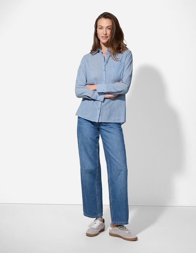 Férfi ing - Csíkos - kék