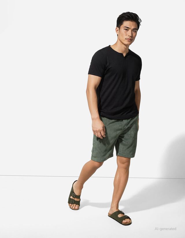 Póló - Póló nyakkivágása - sötétzöld