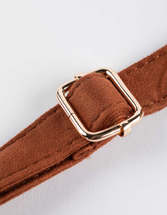 Retikül - Velúr utánzat - sötétbarna