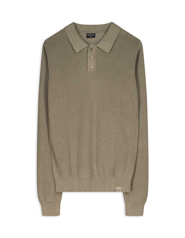 Pulóver - Póló gallér - sötétzöld