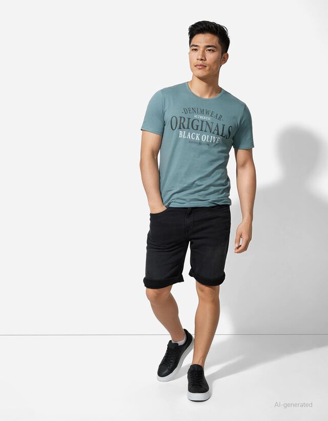 Póló - Nyomott minta - sárga