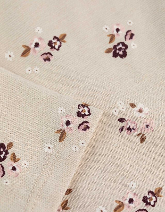 Hosszú ujjú felső - Elszórt nyomott minta - feher