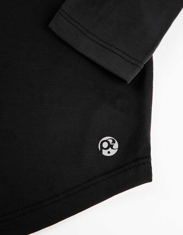 Hosszú ujjú felső - Lélegző szövet - fekete